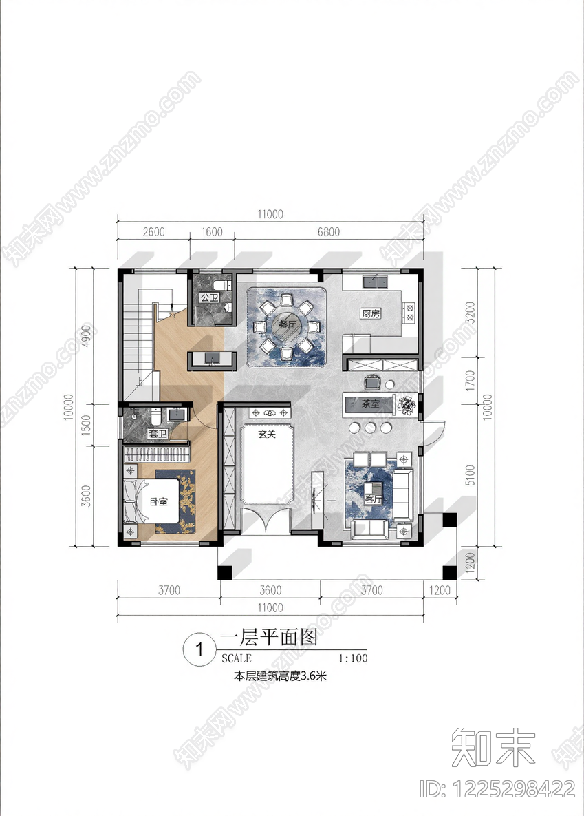别墅建筑cad施工图下载【ID:1225298422】