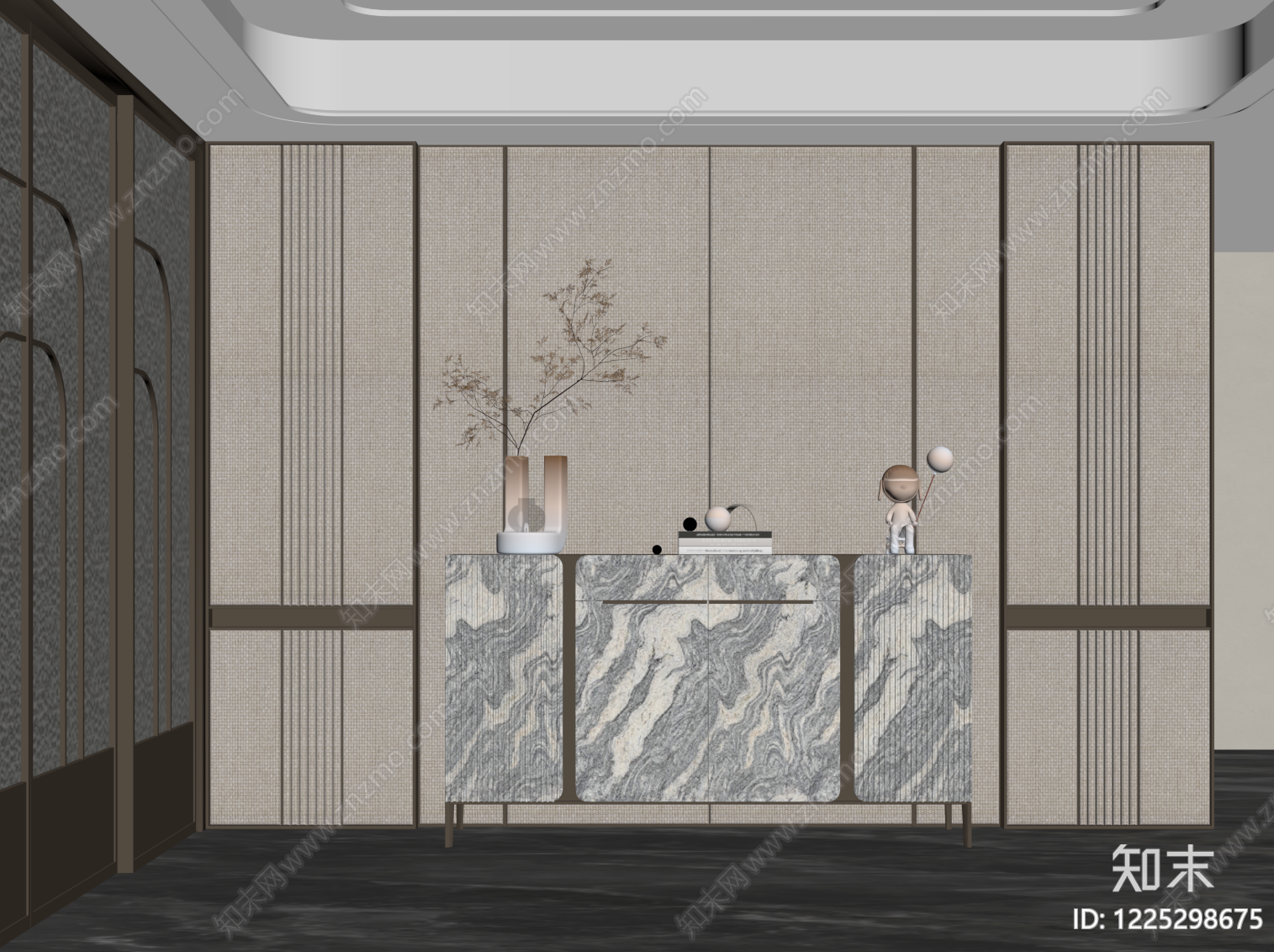 轻奢玄关SU模型下载【ID:1225298675】