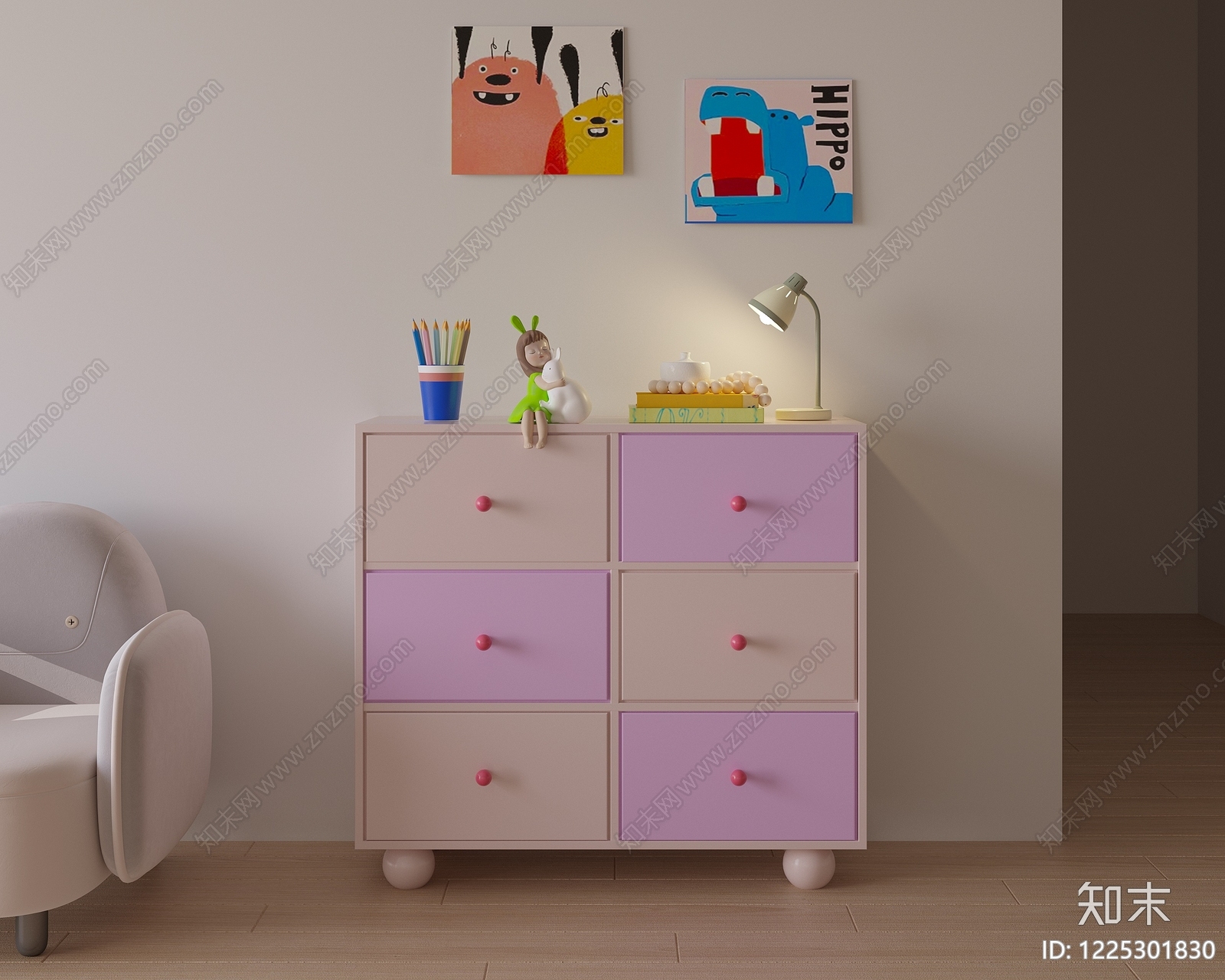 现代斗柜3D模型下载【ID:1225301830】
