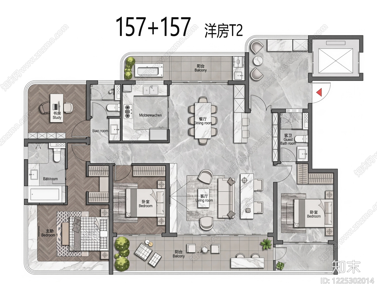 多层住宅cad施工图下载【ID:1225302014】