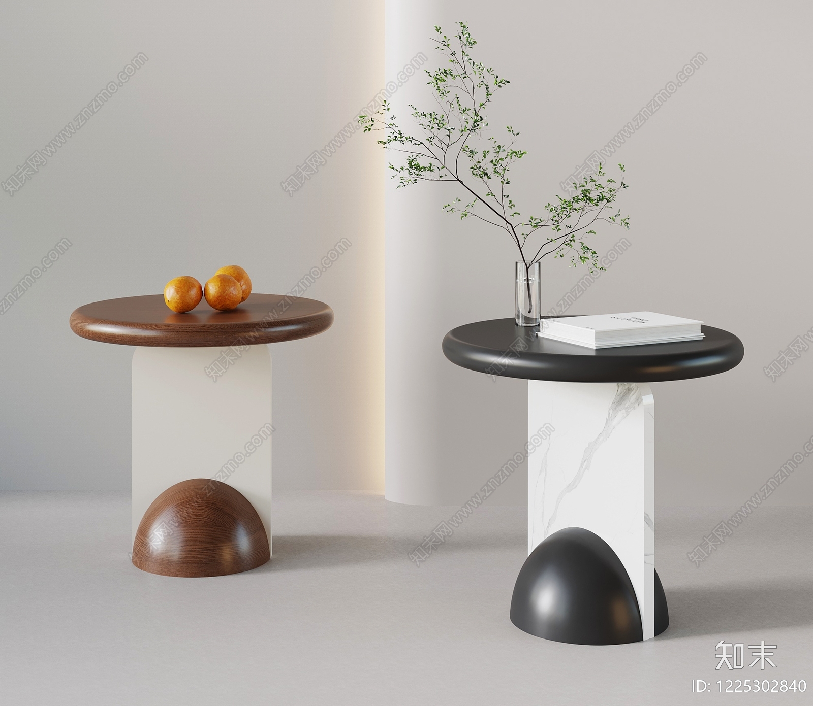 现代简约边几3D模型下载【ID:1225302840】