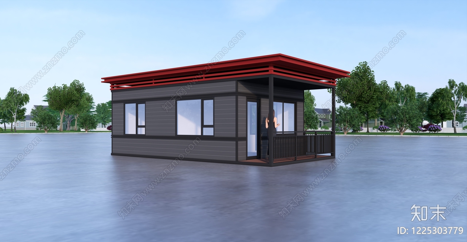 现代小公建SU模型下载【ID:1225303779】