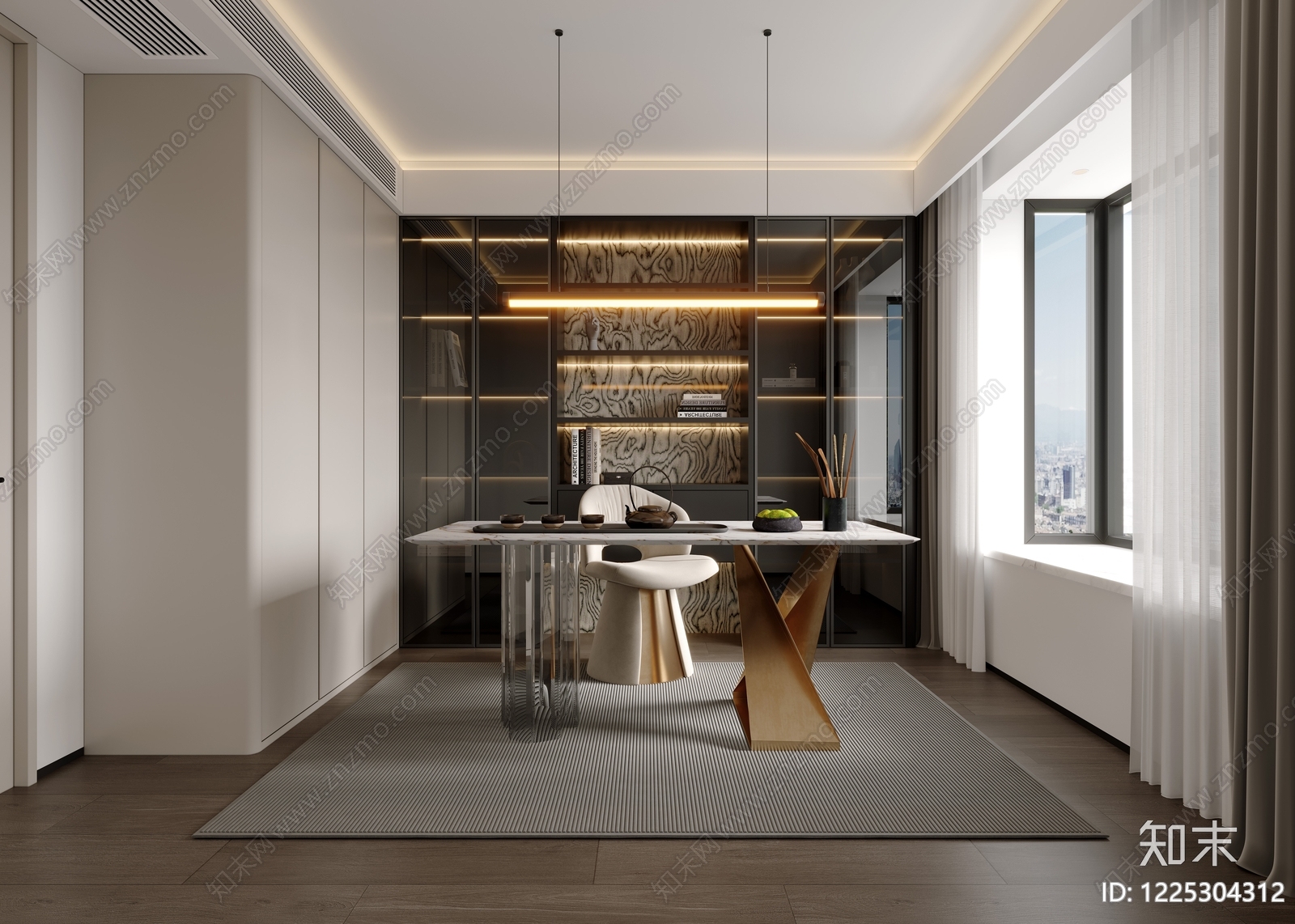 轻奢茶室3D模型下载【ID:1225304312】