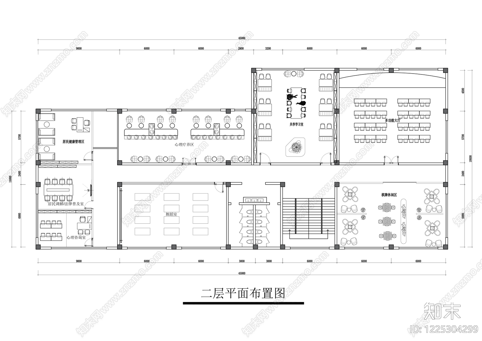 服务中心cad施工图下载【ID:1225304299】