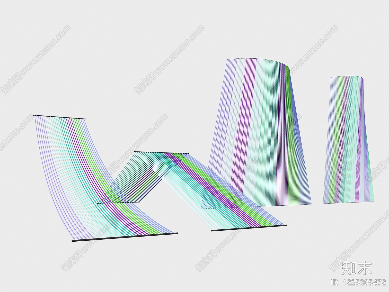 现代艺术装置3D模型下载【ID:1225305472】