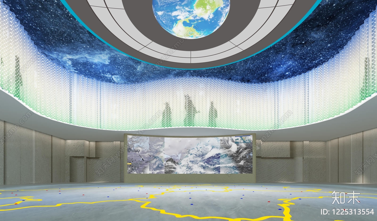 未来主义科技展厅3D模型下载【ID:1225313554】