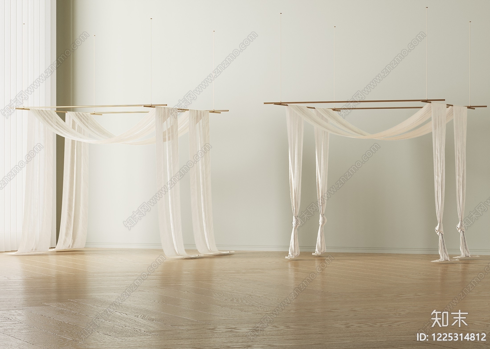 极简床品3D模型下载【ID:1225314812】