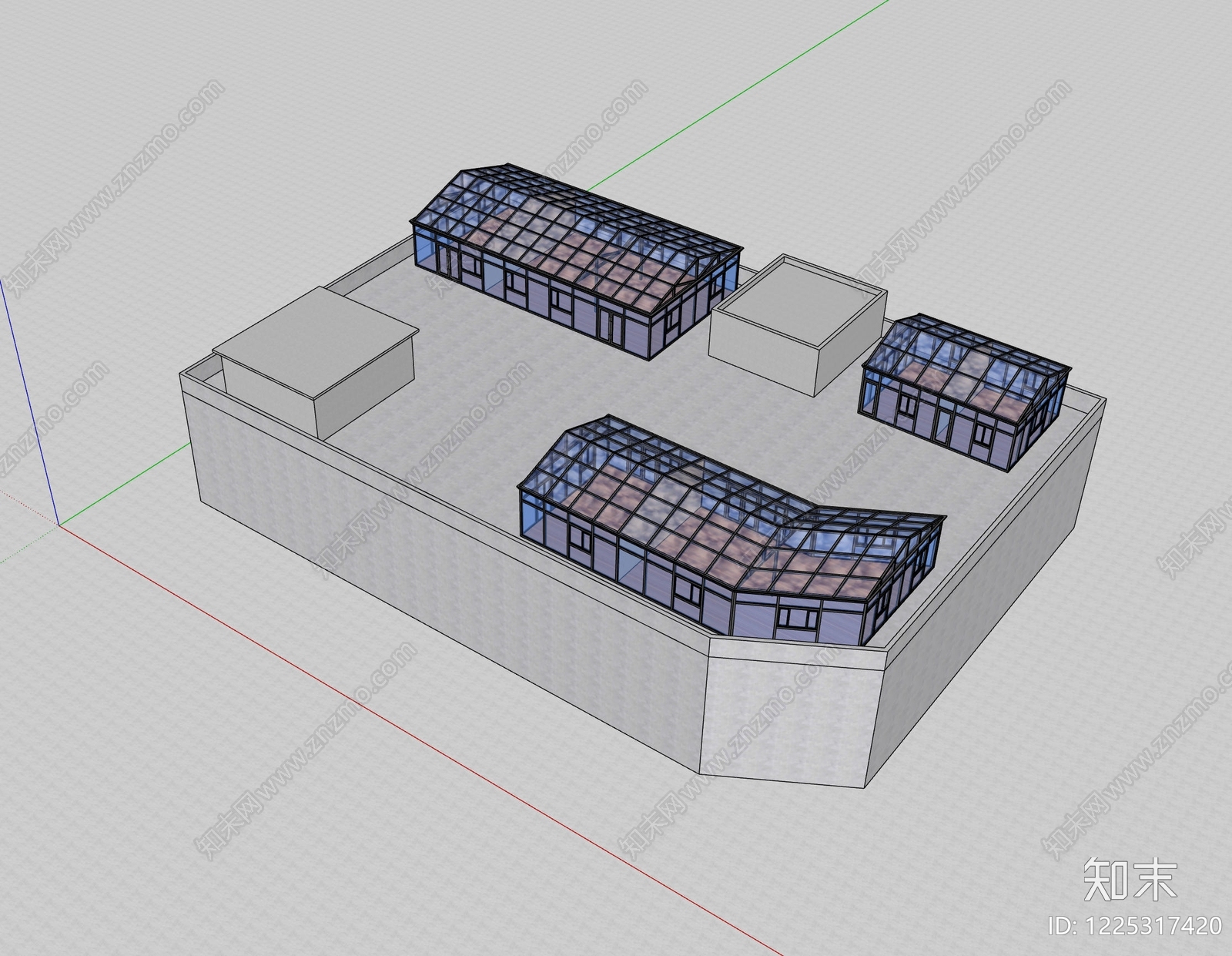现代小公建SU模型下载【ID:1225317420】