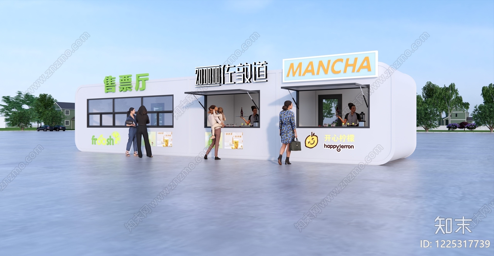 现代小公建SU模型下载【ID:1225317739】
