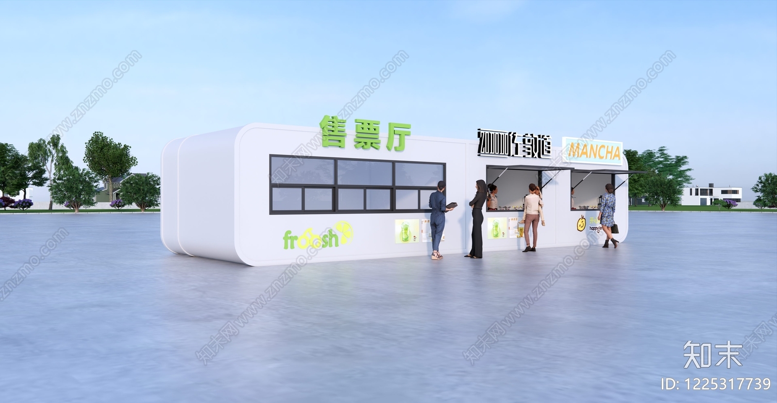 现代小公建SU模型下载【ID:1225317739】