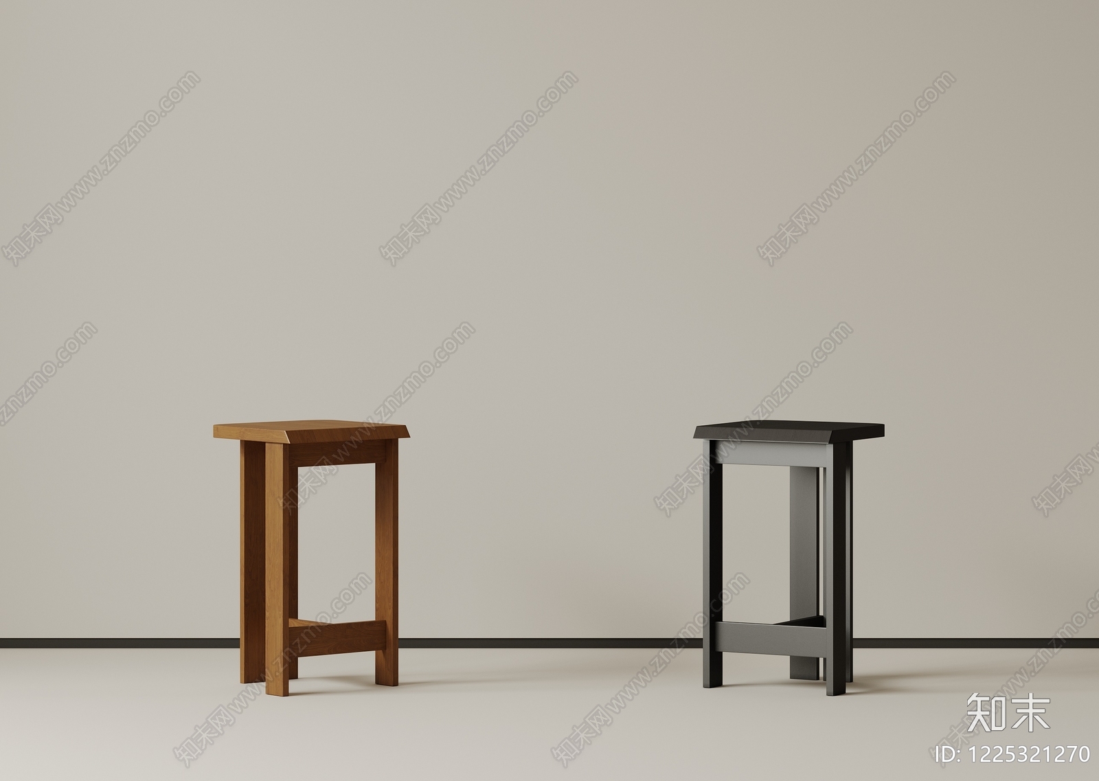 极简吧凳3D模型下载【ID:1225321270】