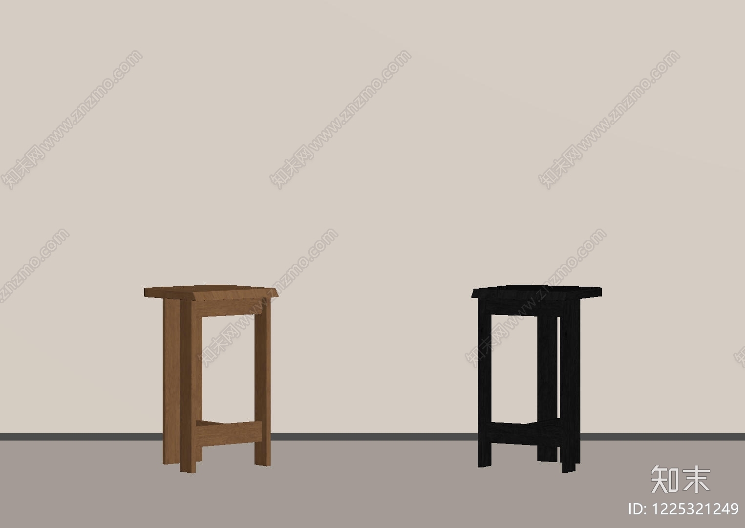极简吧凳SU模型下载【ID:1225321249】