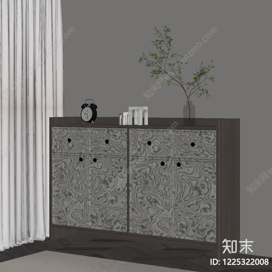 现代简约玄关柜SU模型下载【ID:1225322008】