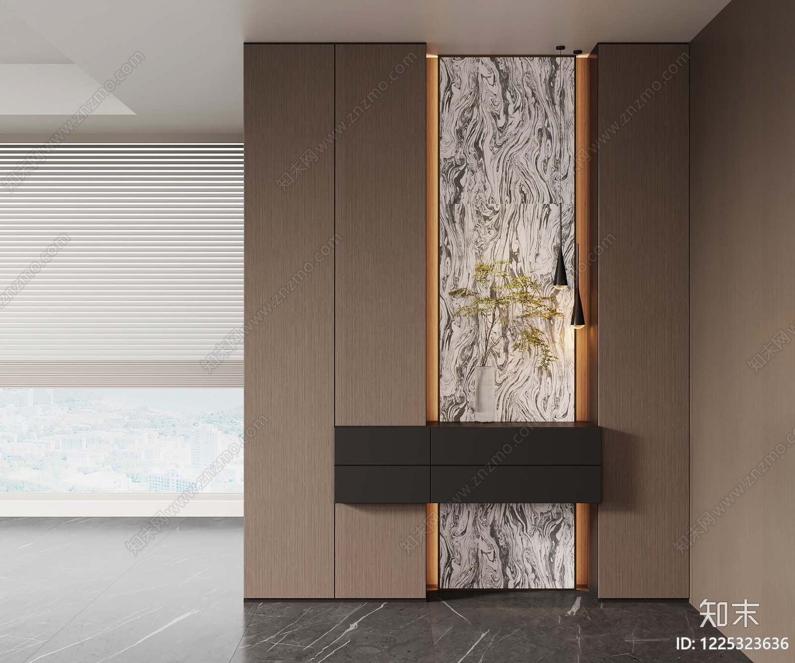 意式极简玄关3D模型下载【ID:1225323636】