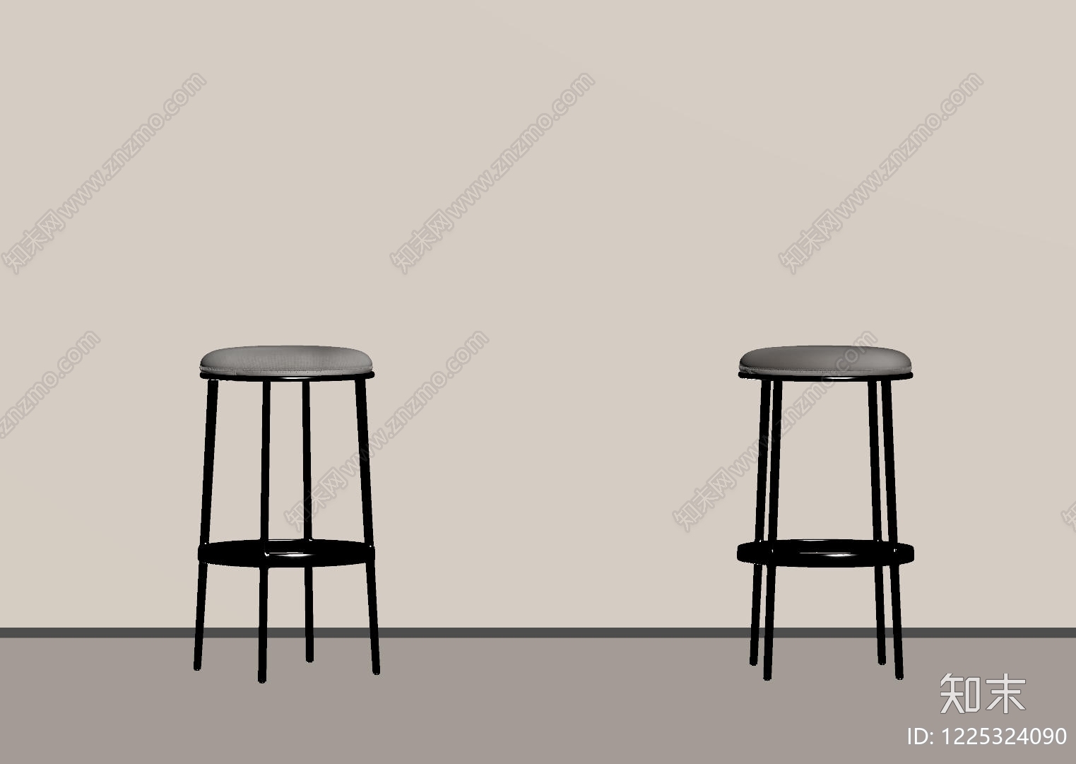 极简吧凳SU模型下载【ID:1225324090】