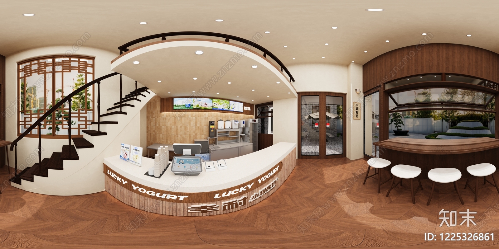 新中式奶茶店3D模型下载【ID:1225326861】