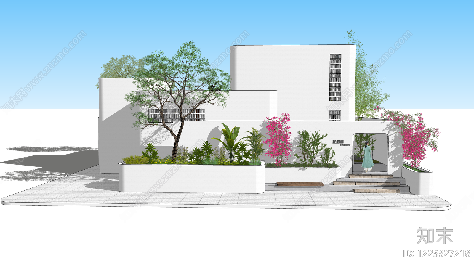极简民宿建筑SU模型下载【ID:1225327218】