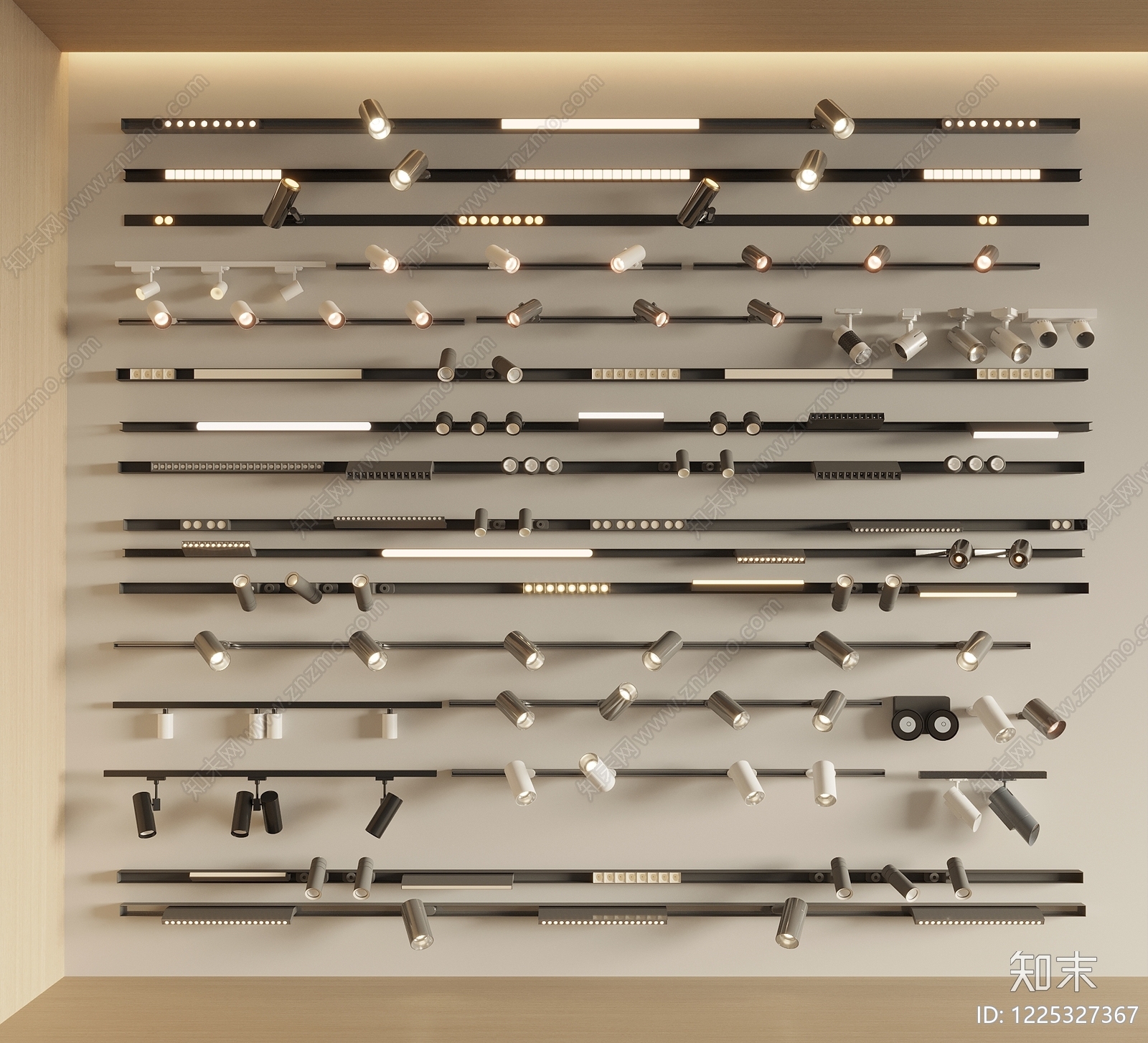 现代筒灯射灯SU模型下载【ID:1225327367】