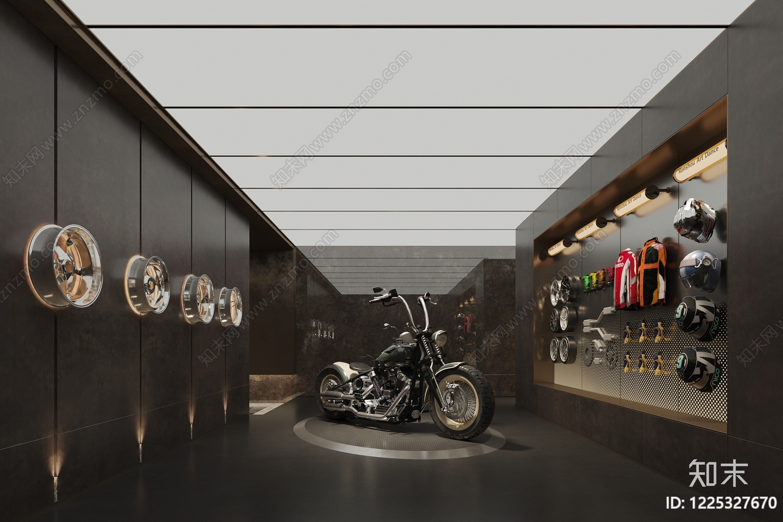 轻奢汽车展厅3D模型渲染效果图