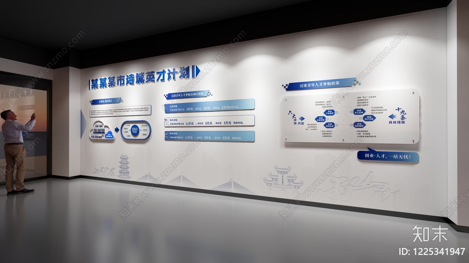 现代城市展厅SU模型下载【ID:1225341947】
