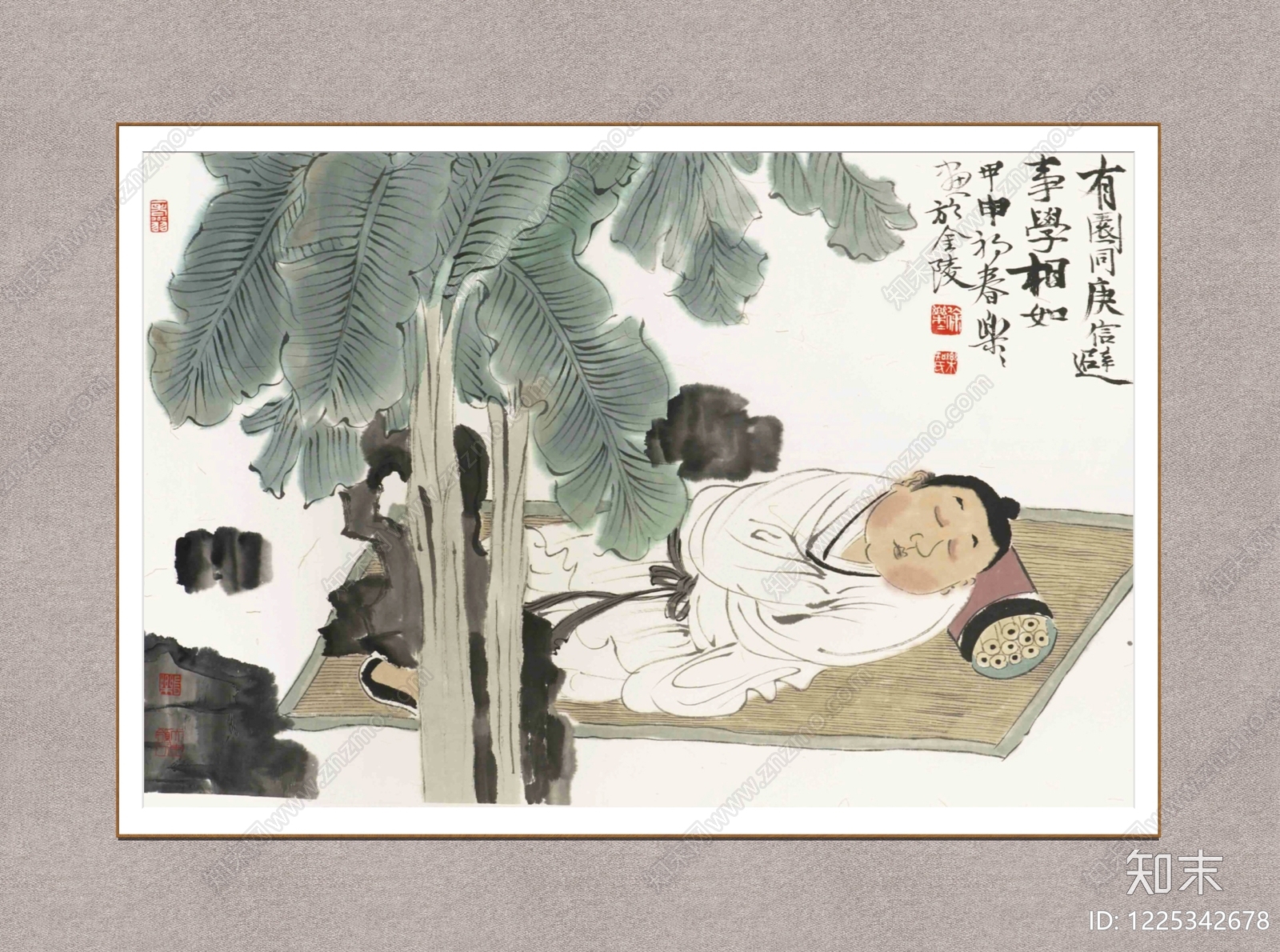 中式字画SU模型下载【ID:1225342678】