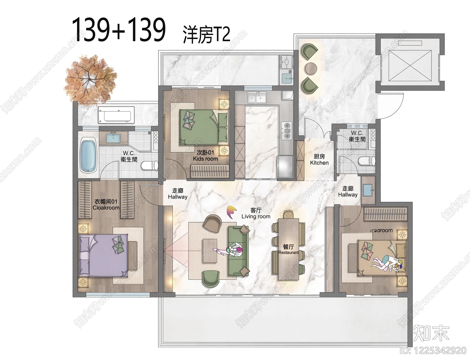 多层住宅cad施工图下载【ID:1225342920】