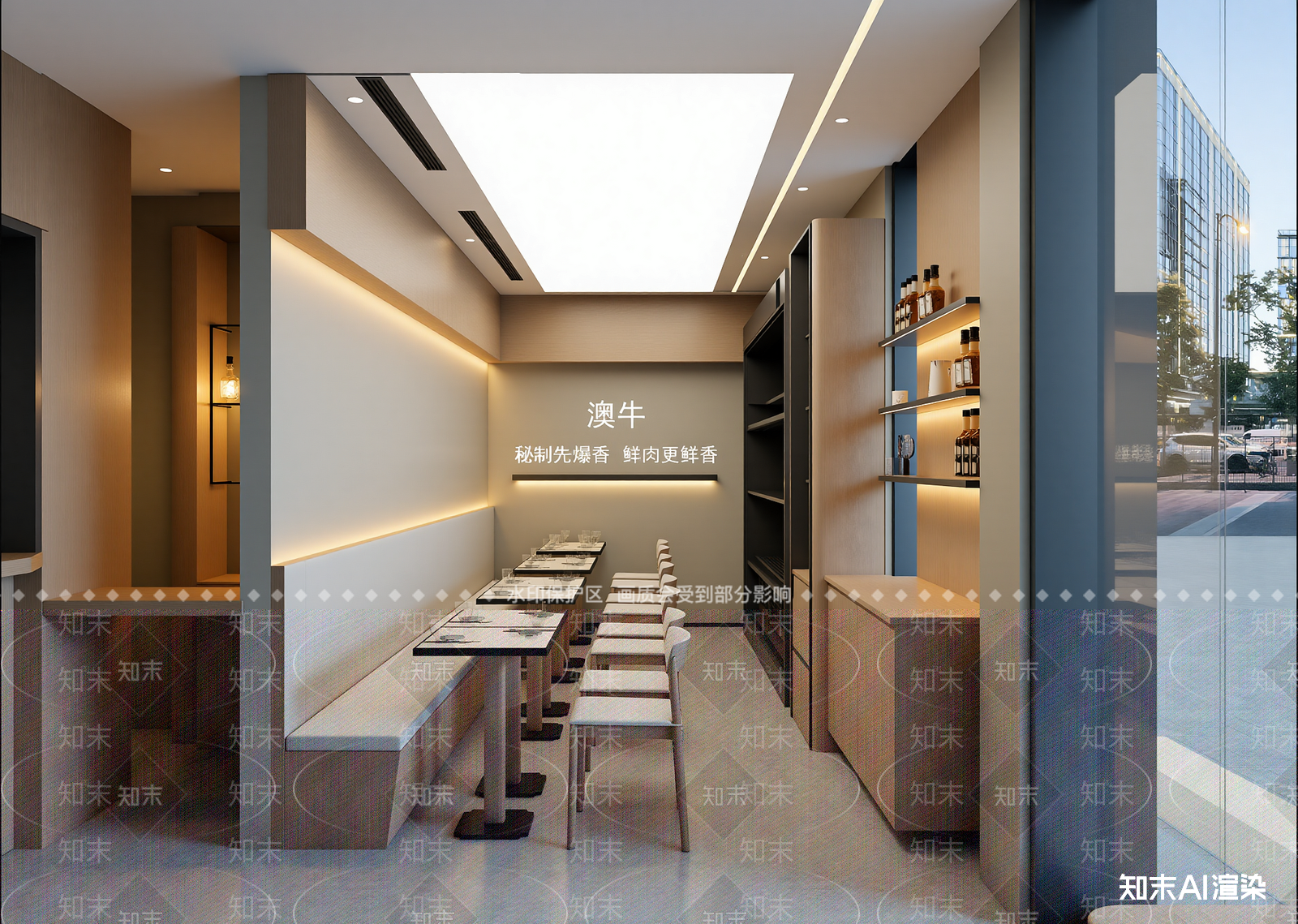 现代西餐厅3D模型下载【ID:1215109291】