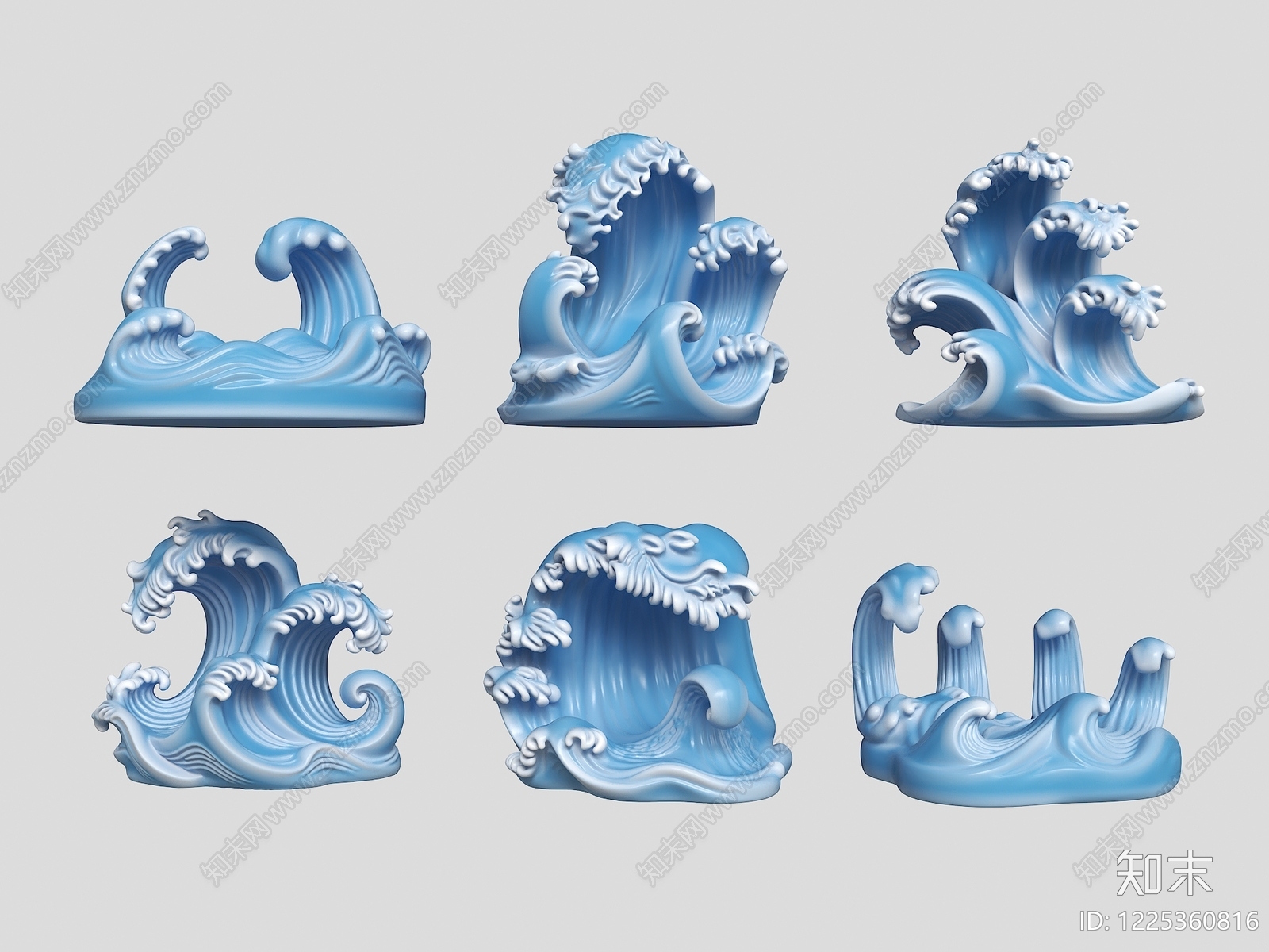 新中式雕塑摆件3D模型下载【ID:1225360816】