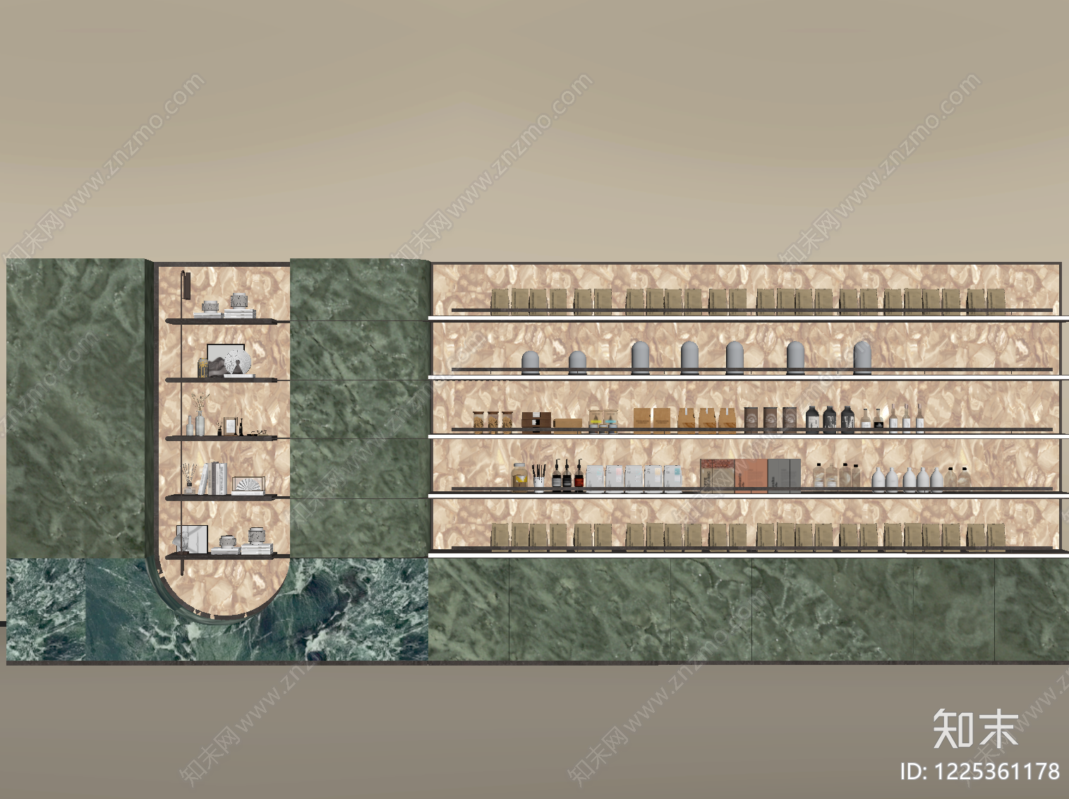 轻奢酒柜SU模型下载【ID:1225361178】