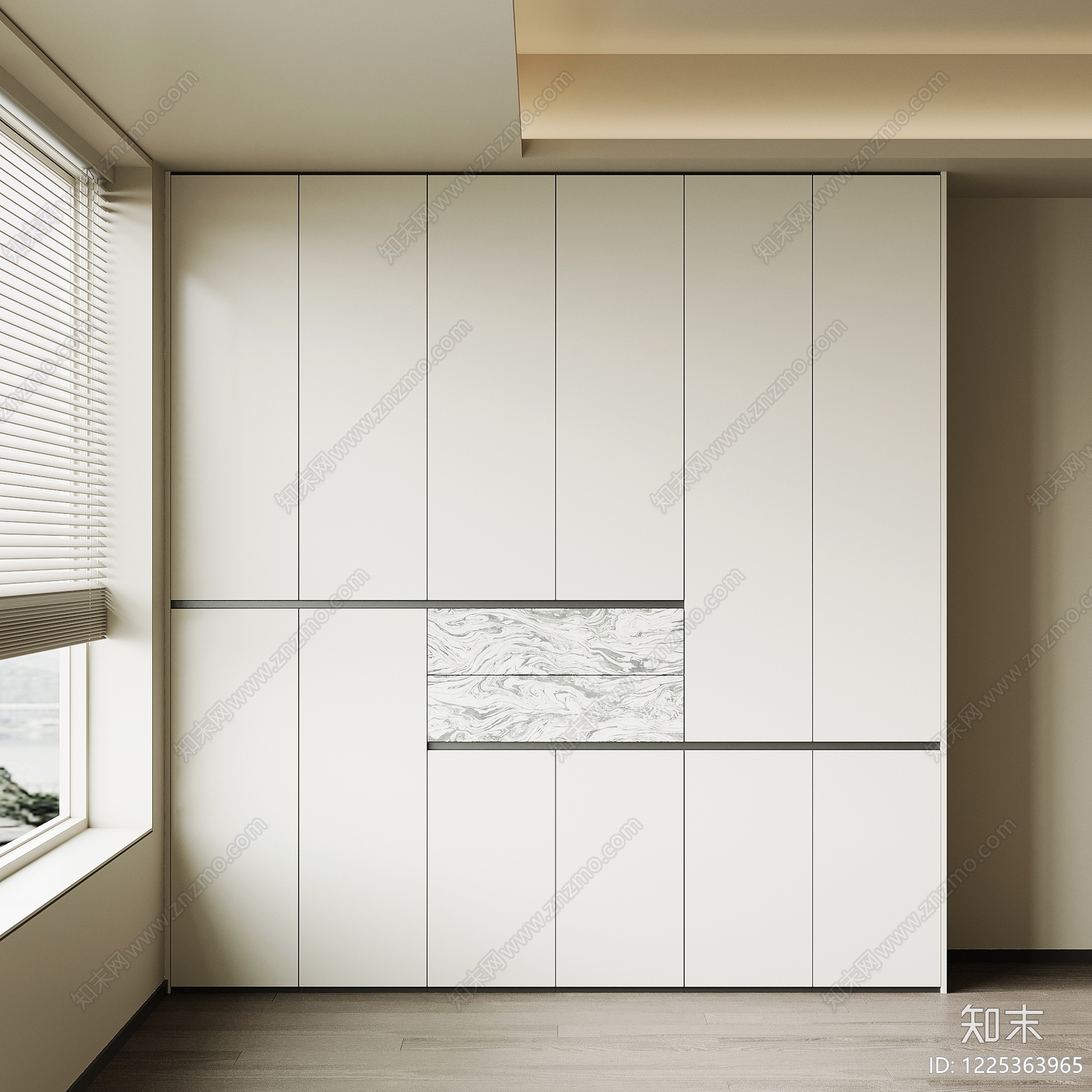 现代简约衣柜3D模型下载【ID:1225363965】