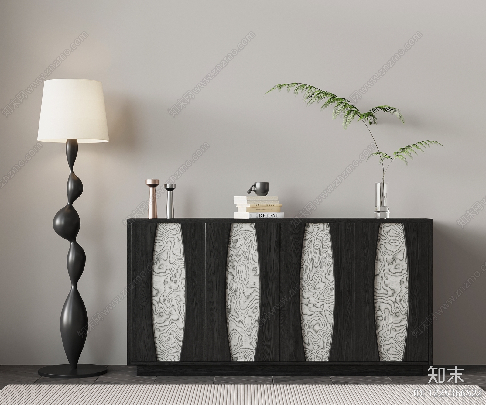 现代玄关柜3D模型下载【ID:1225366522】