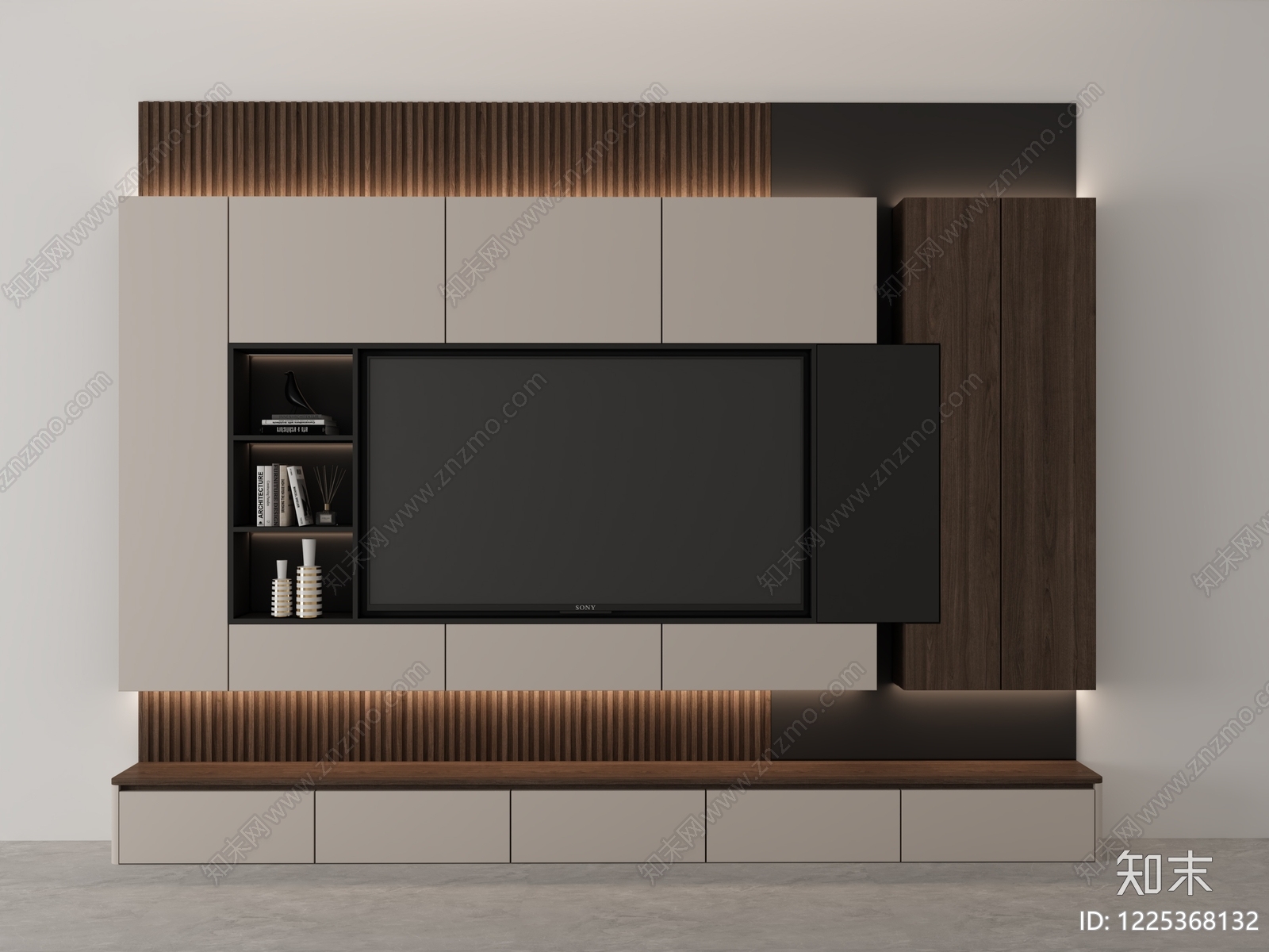 现代简约电视柜3D模型下载【ID:1225368132】
