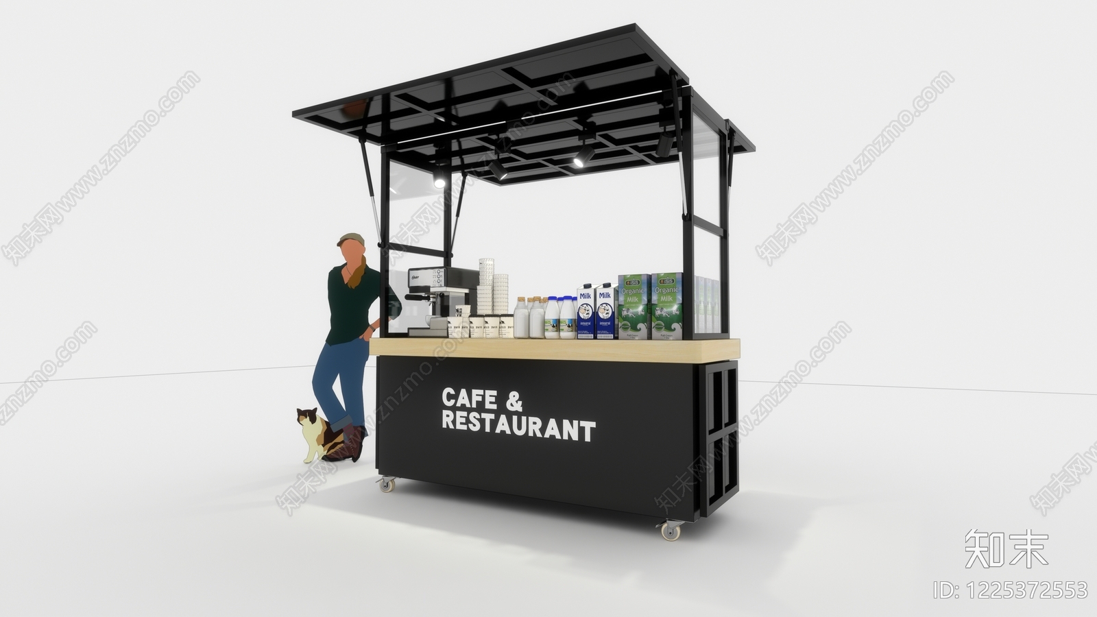 现代简约食品展台SU模型下载【ID:1225372553】