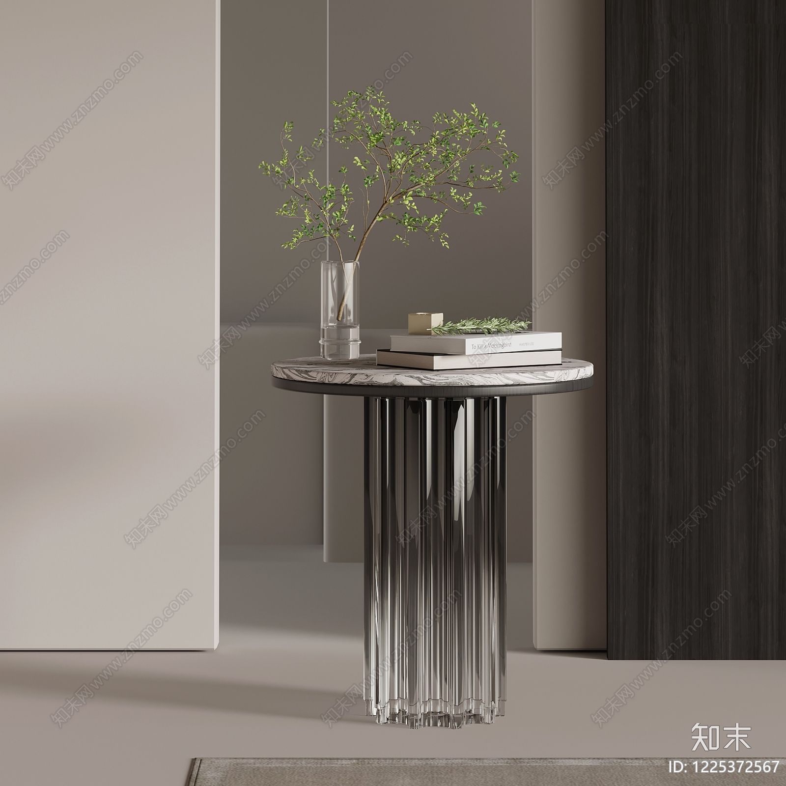 轻奢边几SU模型下载【ID:1225372567】