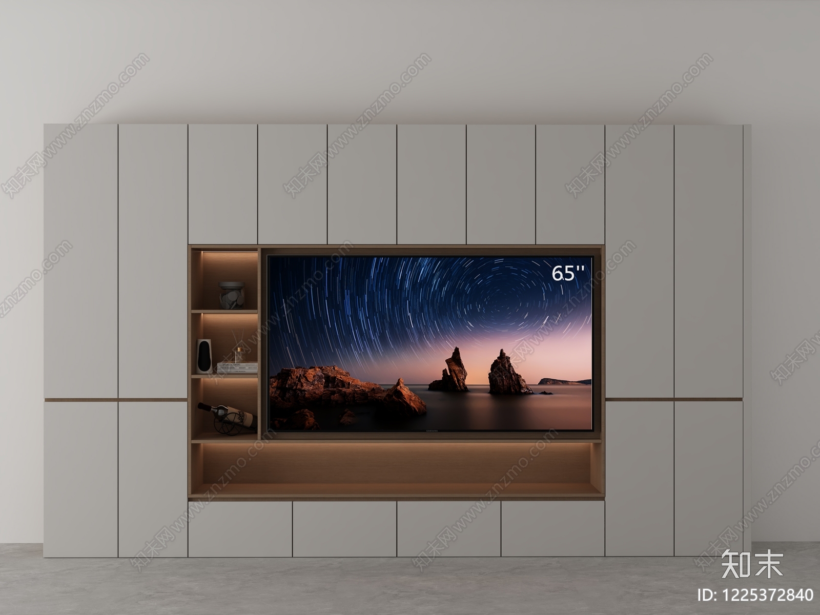 现代简约家居客厅3D模型下载【ID:1225372840】