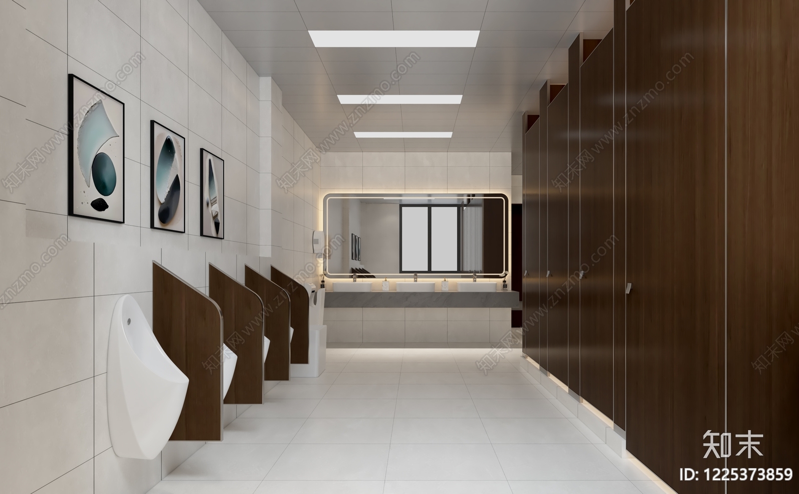 现代简约公共卫生间3D模型下载【ID:1225373859】