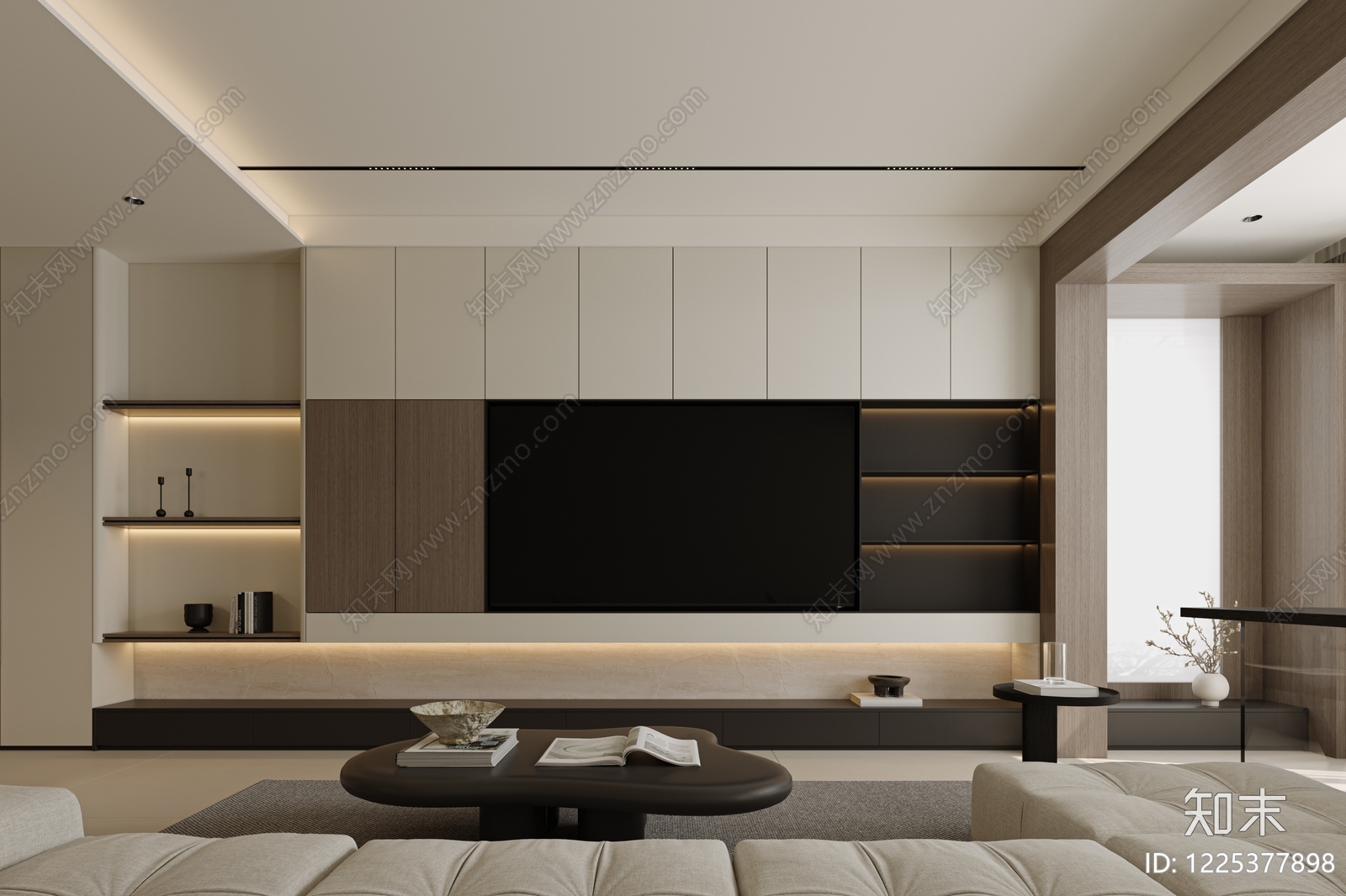 现代简约客餐厅3D模型下载【ID:1225377898】