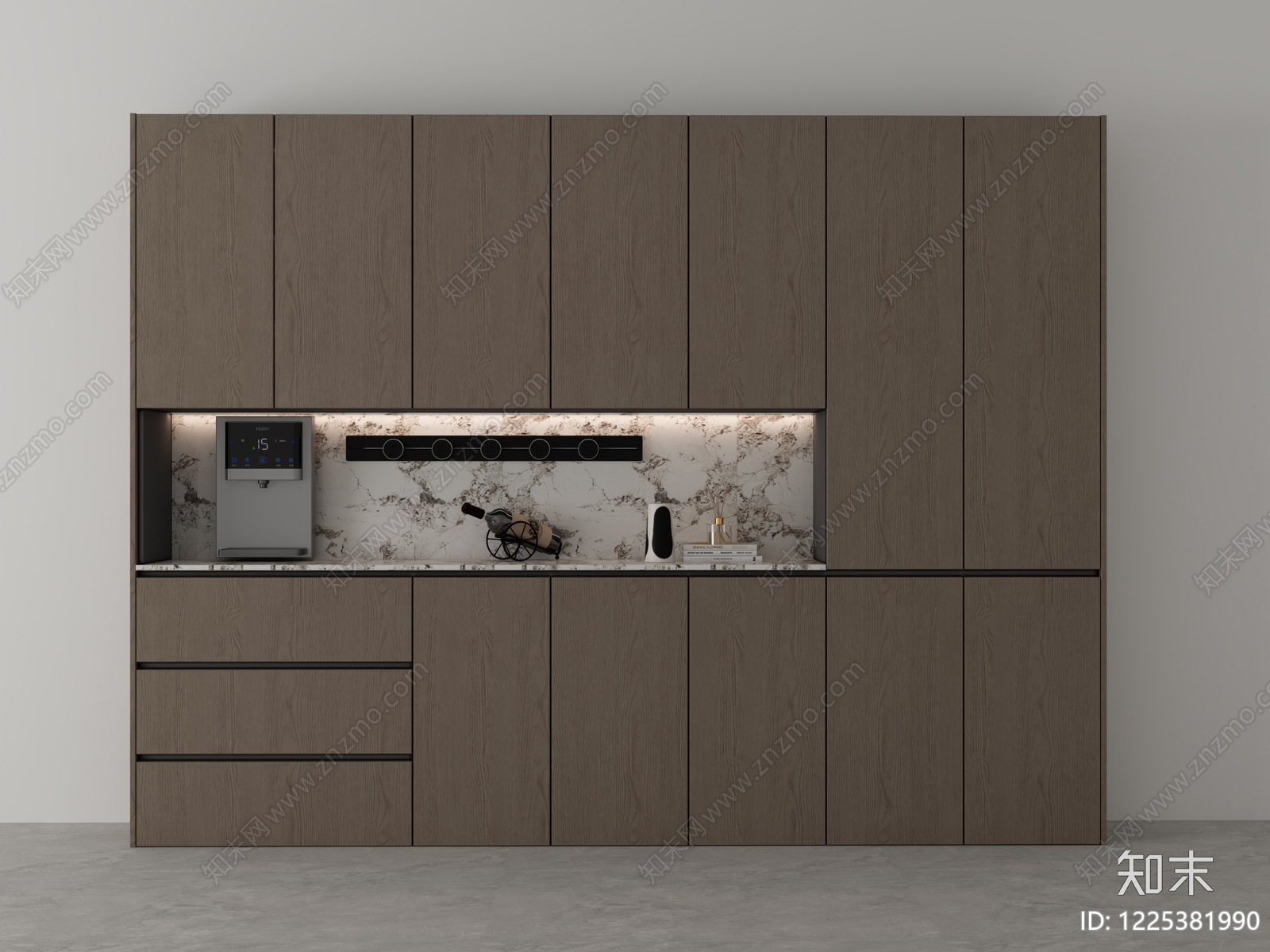 意式极简餐边柜3D模型下载【ID:1225381990】