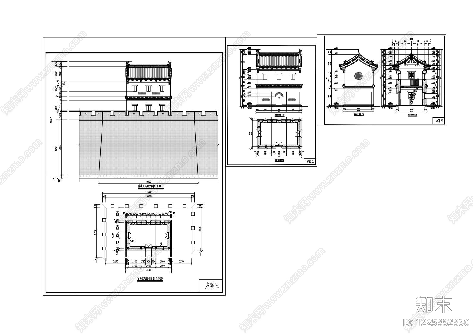 其他古建筑cad施工图下载【ID:1225382330】