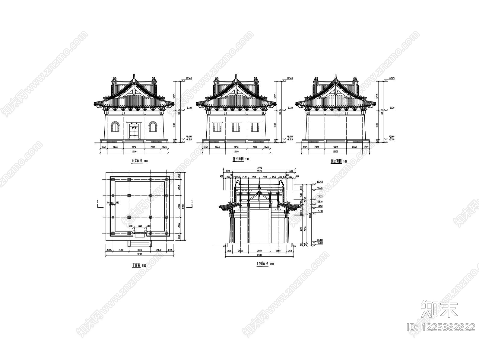 其他古建筑cad施工图下载【ID:1225382822】