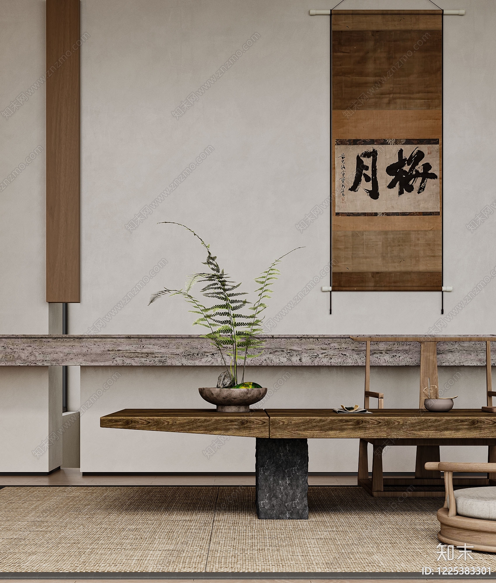 侘寂茶室3D模型下载【ID:1225383301】