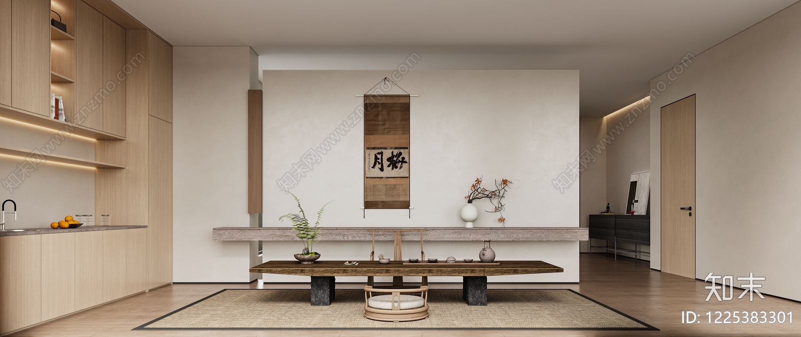 侘寂茶室3D模型下载【ID:1225383301】