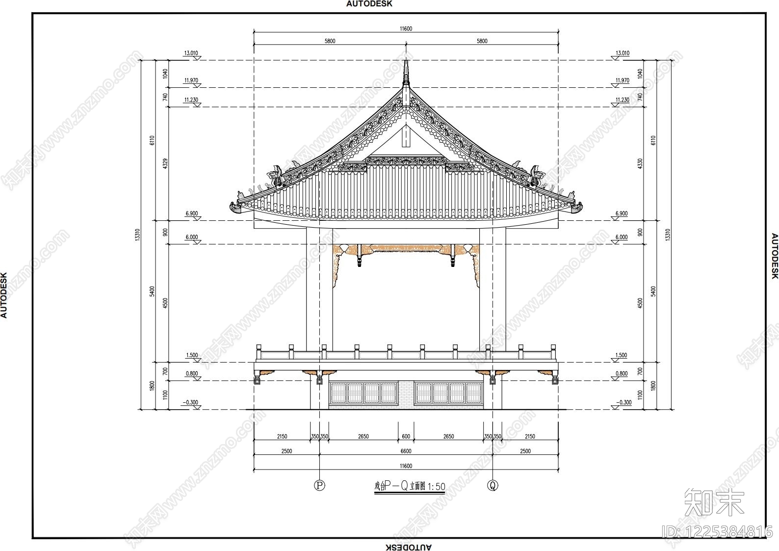 其他古建筑cad施工图下载【ID:1225384816】