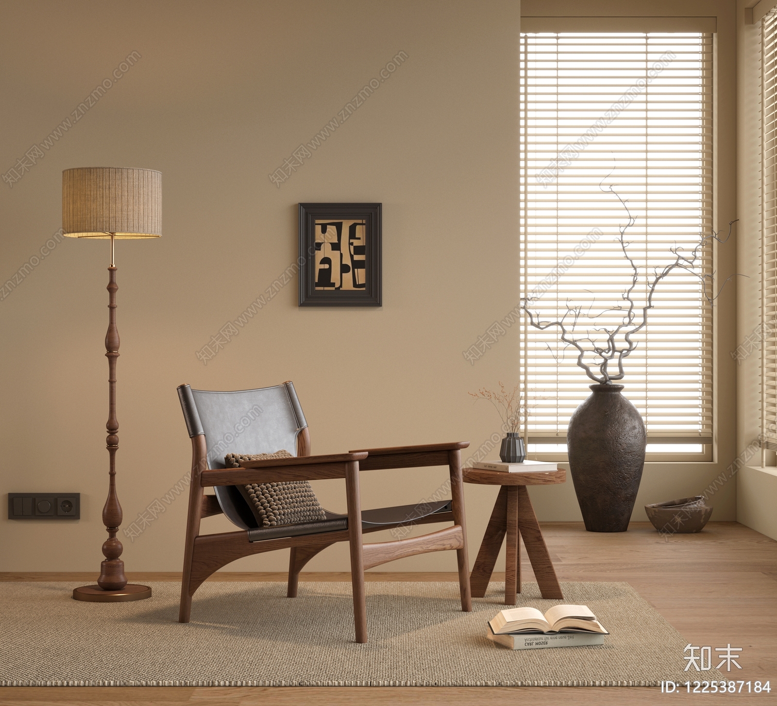 中古风休闲椅SU模型下载【ID:1225387184】