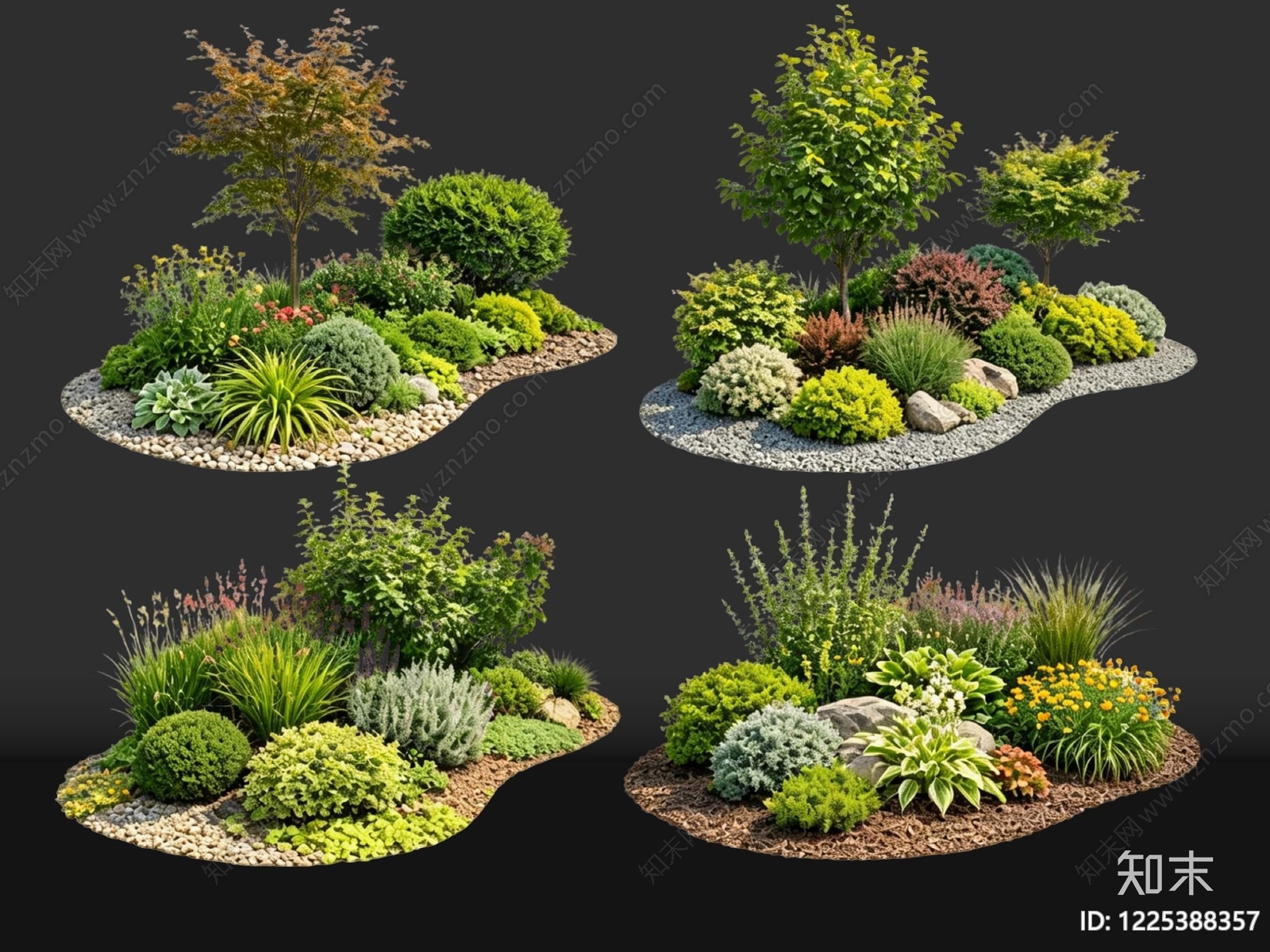 现代花境SU模型草图