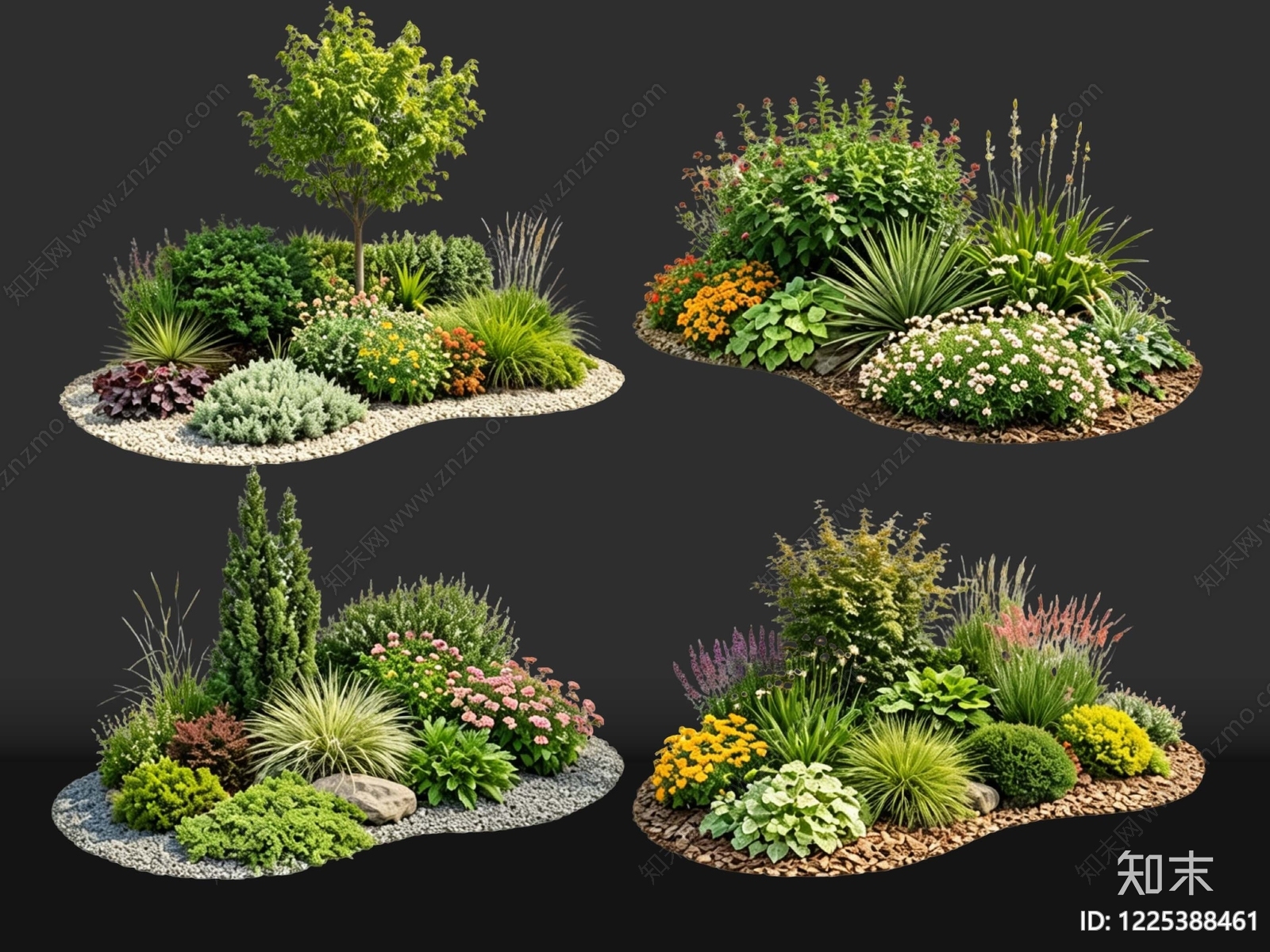 现代花境SU模型草图