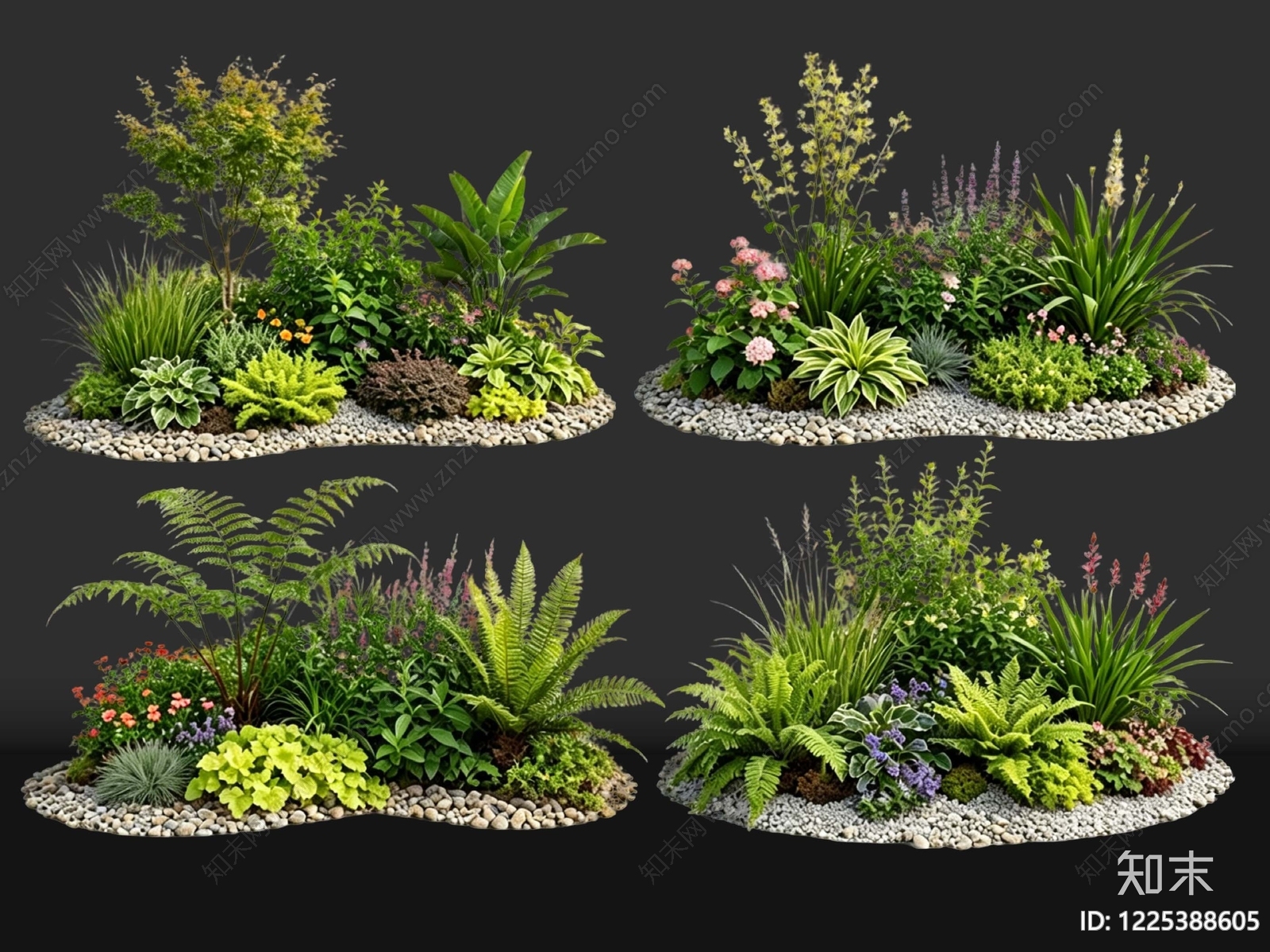 现代花境SU模型草图