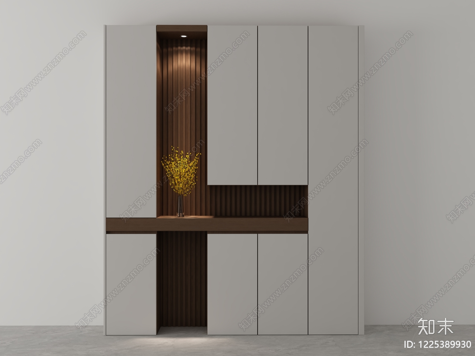 现代简约玄关柜3D模型下载【ID:1225389930】