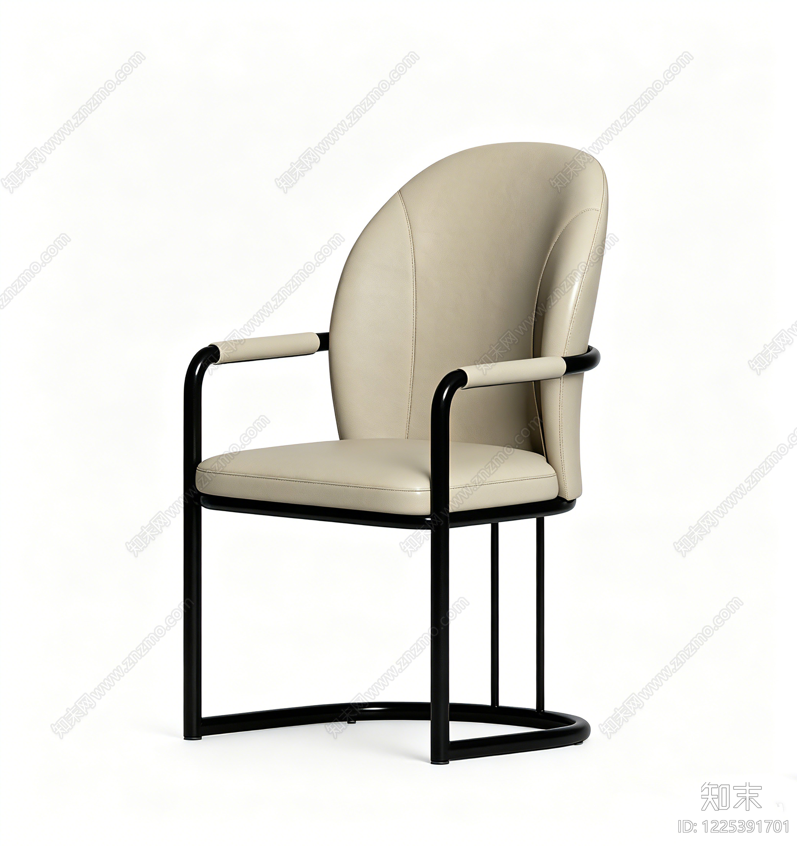 意式极简办公椅3D模型渲染效果图