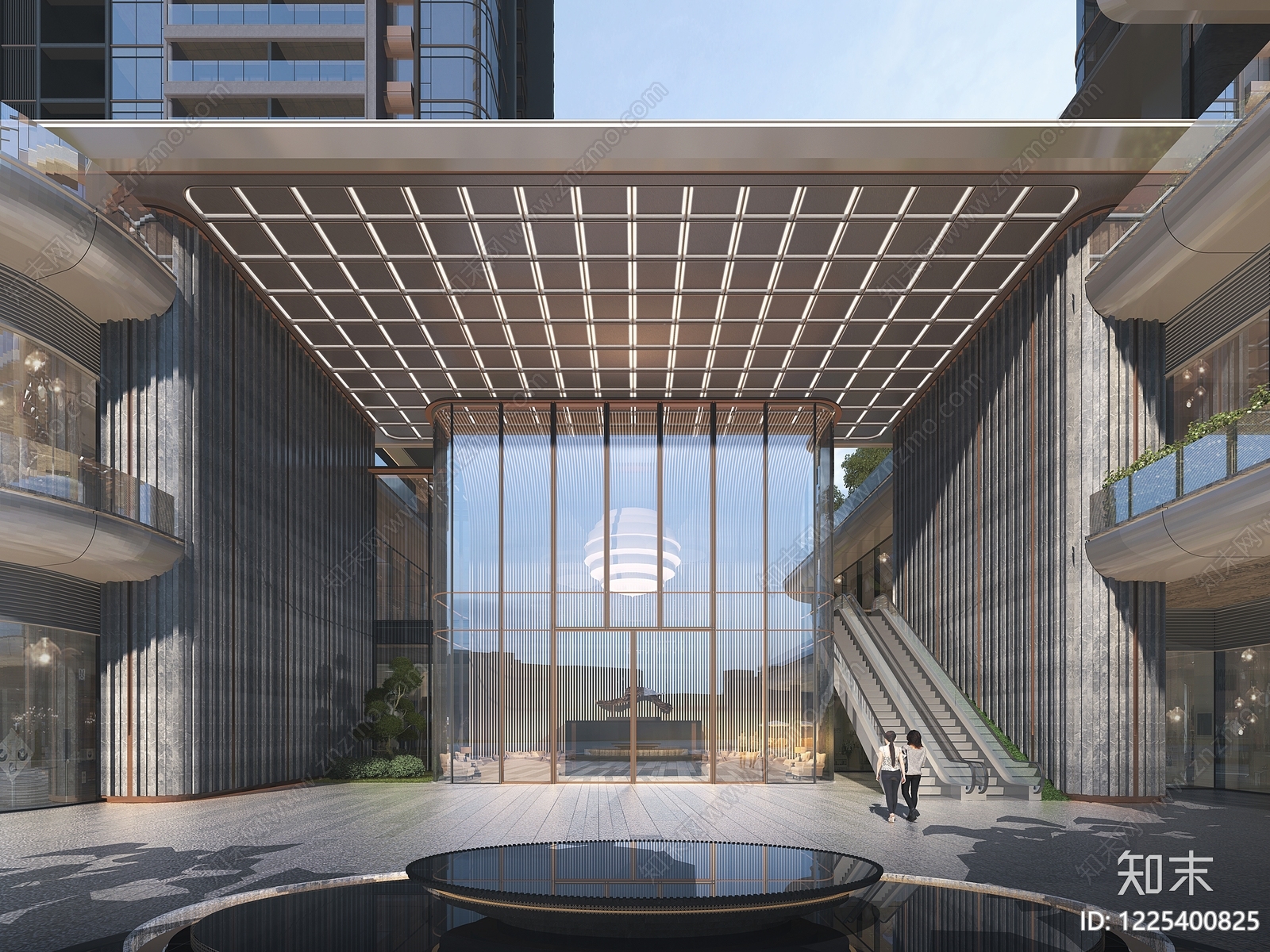 现代大门3D模型下载【ID:1225400825】